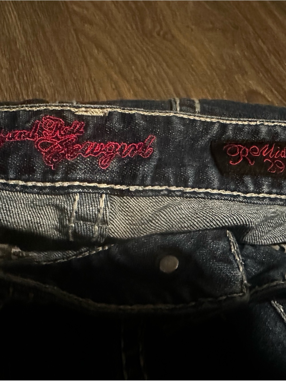 Rock & Roll Cowgirl Women’s Dark Blue Boot Cut Jeans - Picture 3 of 3